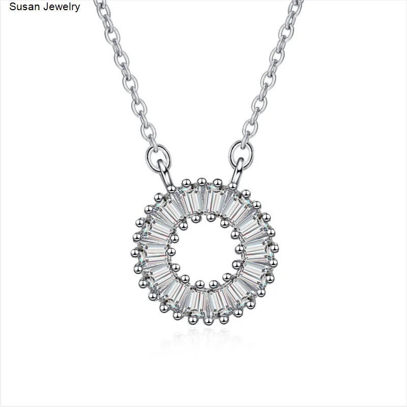 

Модное японское и корейское модное циркониевое ожерелье круглой темпераментной ключицы геометрическое кольцо ожерелье с цирконием партия