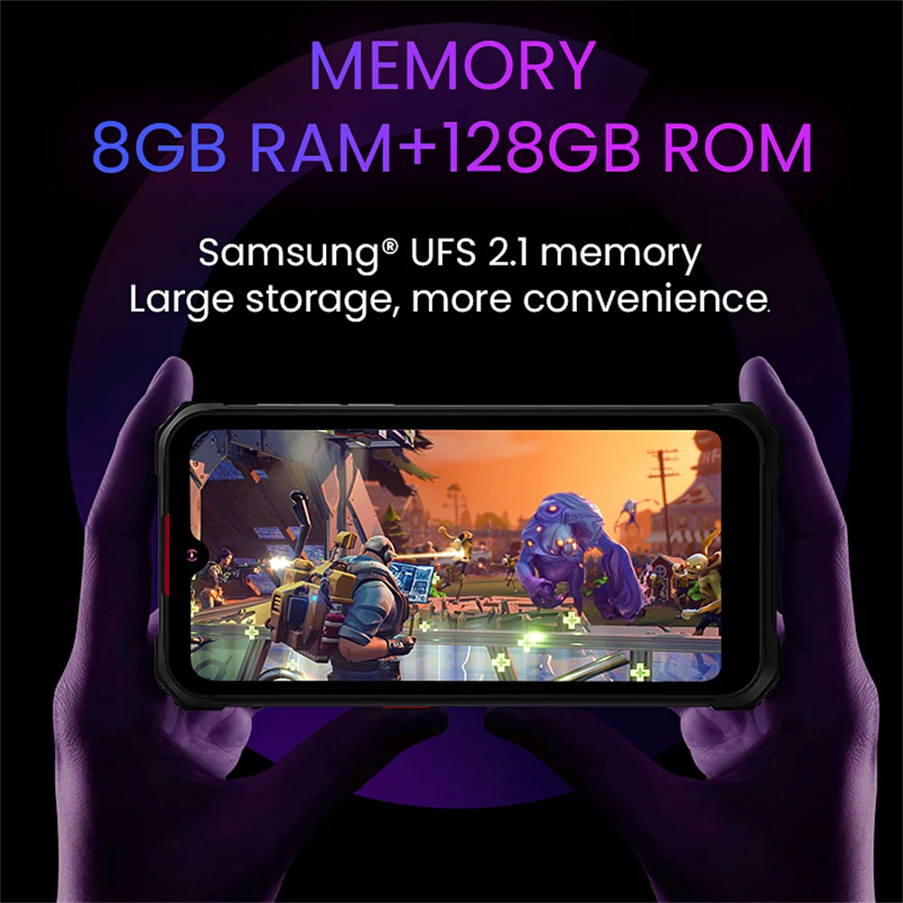 Hotwav Cyber 9 Pro Rugged Smartphone 4G Octa Core 8GB+128GB Helio P60 Mobile Phone 6.3Inch HD 48MP Rear Camera 7500mAh Cellphone