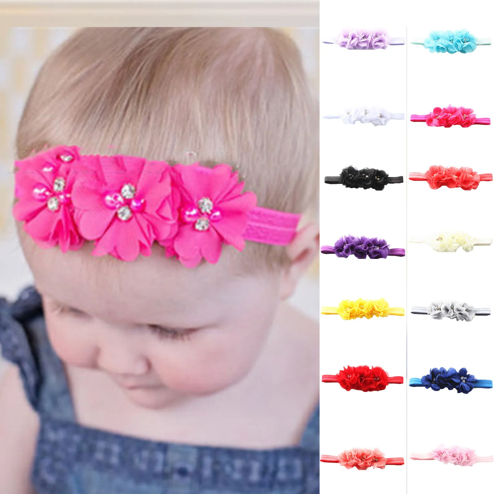 

Fashion 2022 Girls Headband Cute Baby Elastic Hair Band Newborn DIY Jewelry Photographed Photos Children Hair Accessories
