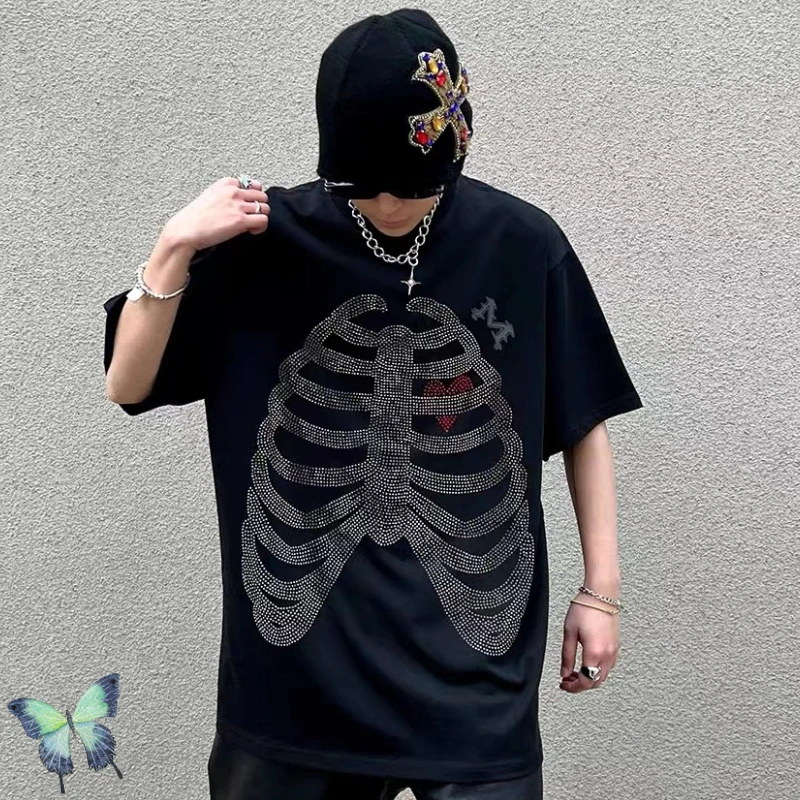 

Hot Drill Skeleton Hip Hop Oversize 100% Cotton Kapital T-shirt