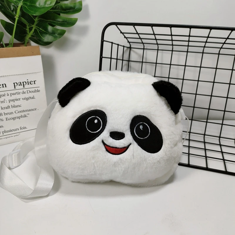 Cute Kawaii Faux Fur Crossbody Bags Wallet Purse plush Shoulder Bag Toy Children School Backpack Kids Gift Toys