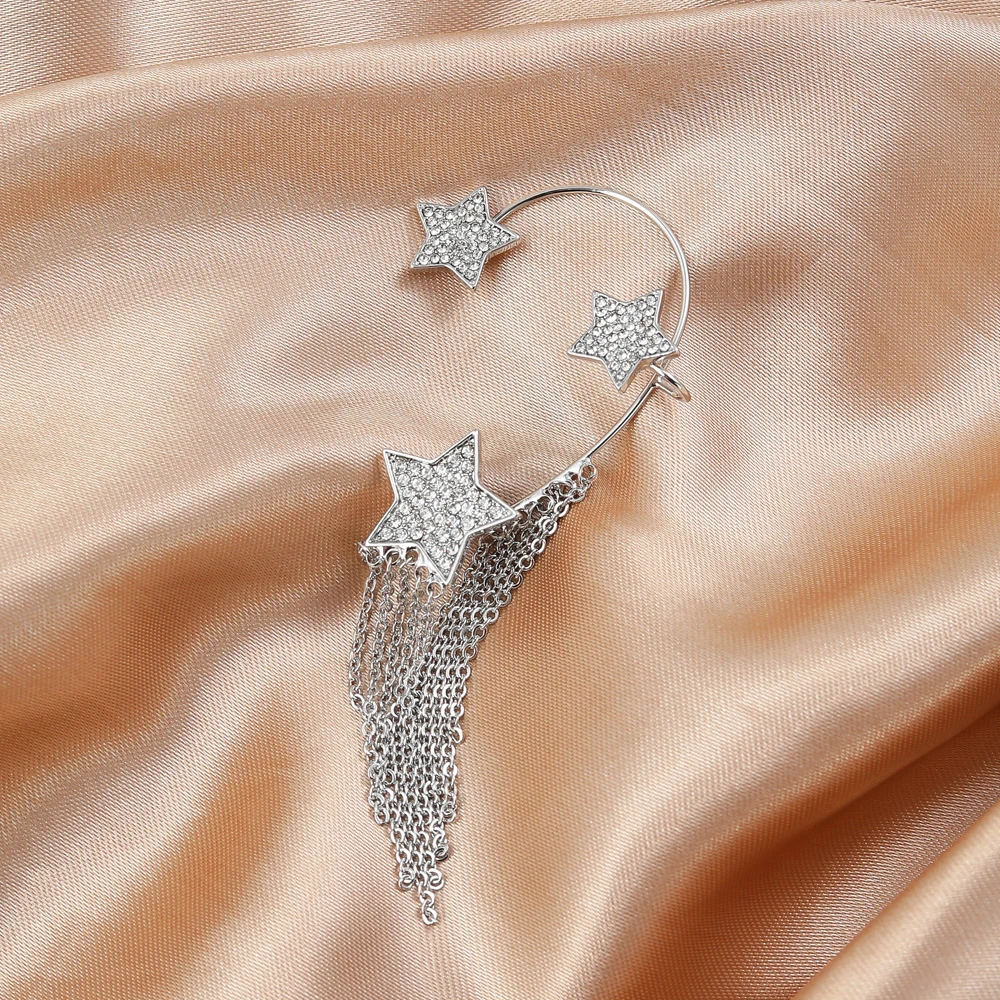 Роскошные серьги-клипсы с пятиконечными кристаллами для женщин свадебные