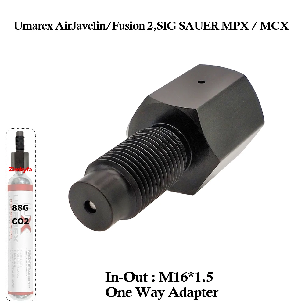 PCP Umarex страйкбол 90/88 грамм CO2 Saver адаптер подходит для AirJavelin/Fusion 2 SIG SAUER MPX / MCX M16 * 1 5