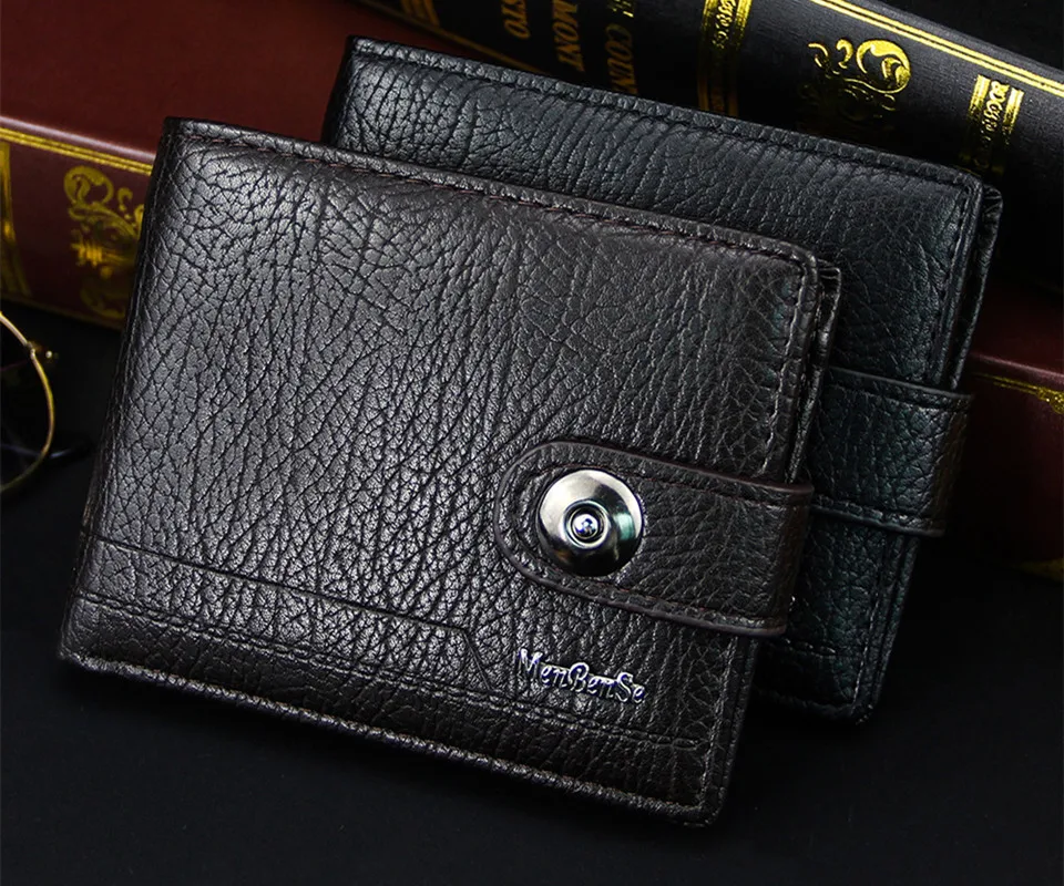 New Luxury Wallet for Men Business PU Leather Portfolio Meski Short Male Money Clip Small Carteira Masculina Couro Archkek