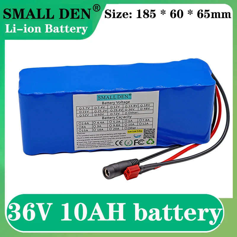 

36V10A 18650 lithium battery pack 10S3P with built-in 15A BMS motor below 500W, suitable for scooters and electric bicycles