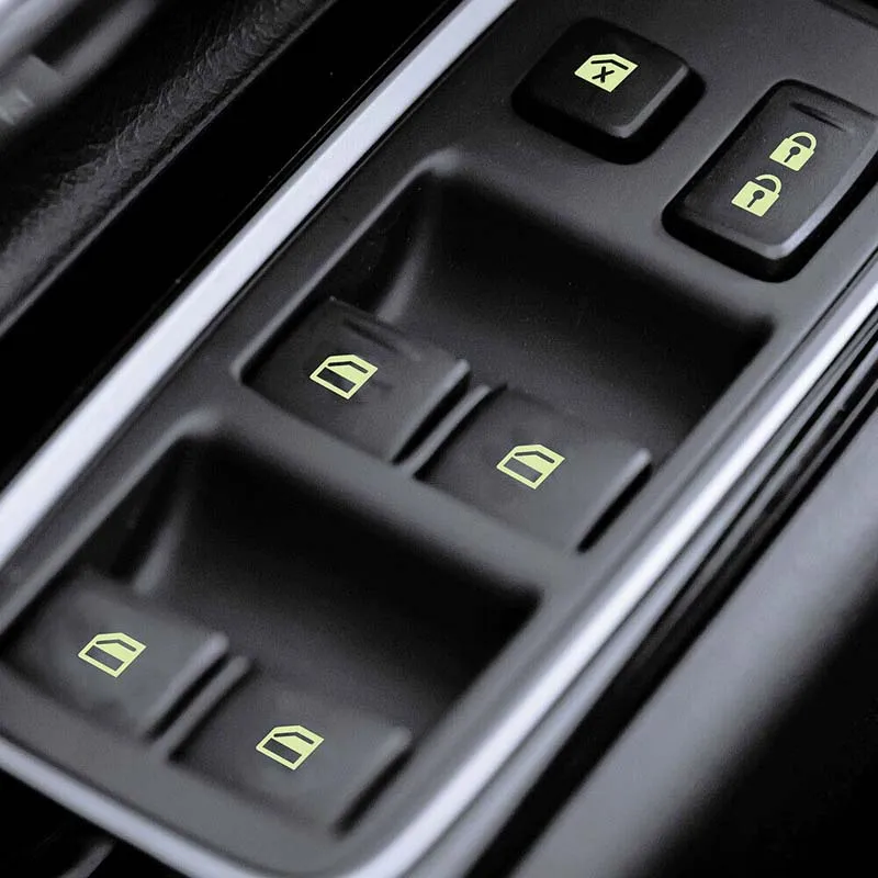 Luminous Window Switch Button Car Sticker Car Window Lifter Modification Sticker enlarge