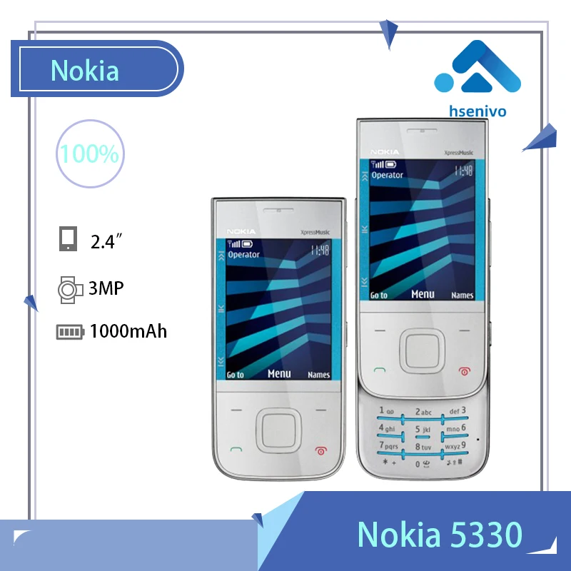 

Восстановленный Nokia 5330 XpressMusic, Оригинальный разблокированный NOKIA 5330, дешевый мобильный телефон, гарантия 1 год