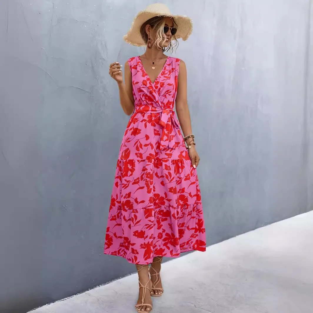 Элегантные женские длинные платья новое летнее платье с цветочным принтом Abiti Al