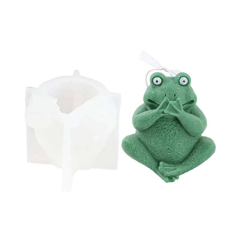 

Silicone Do Not Listen Talk or Look Frog Candle Mold 3D Animal Plaster Mold