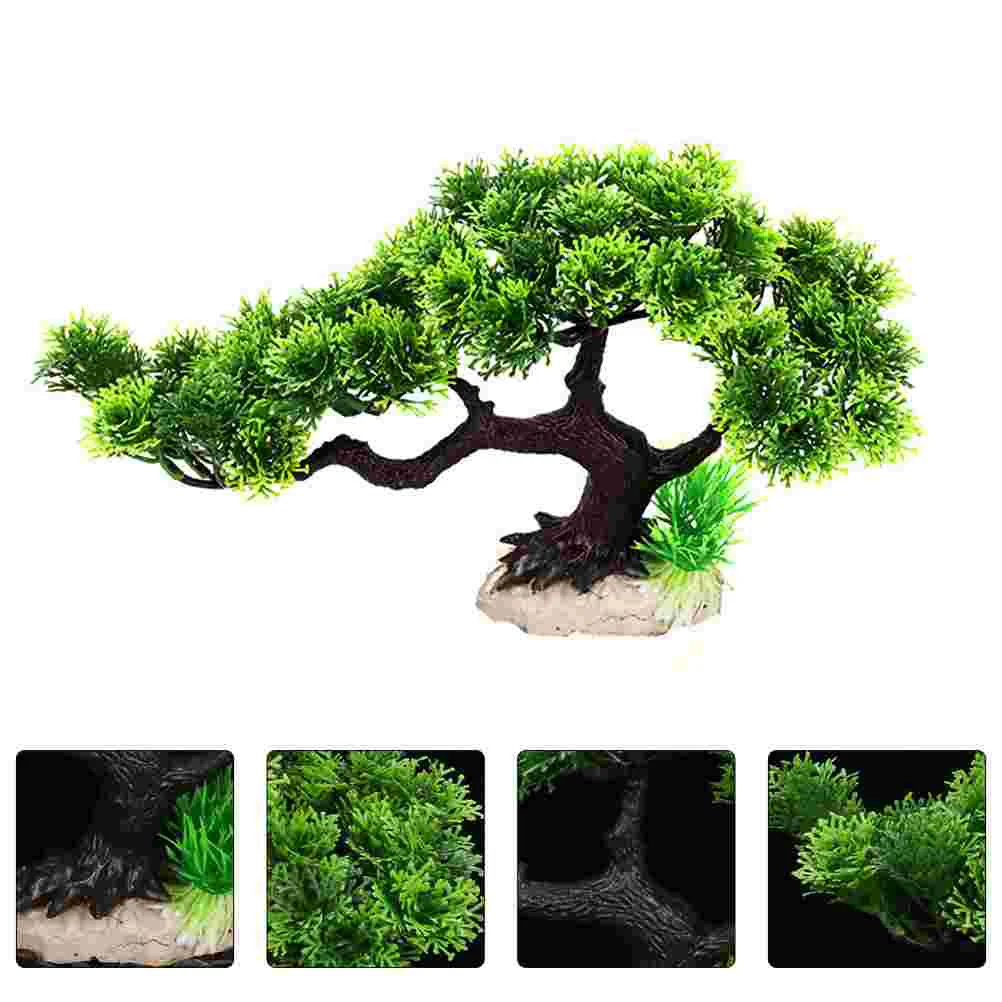 

Tank Aquarium Tree Bonsai Artificial Pine Decor Ornament Landscape Decoration Fake Aquatic Decorations Water Rockery Simulation