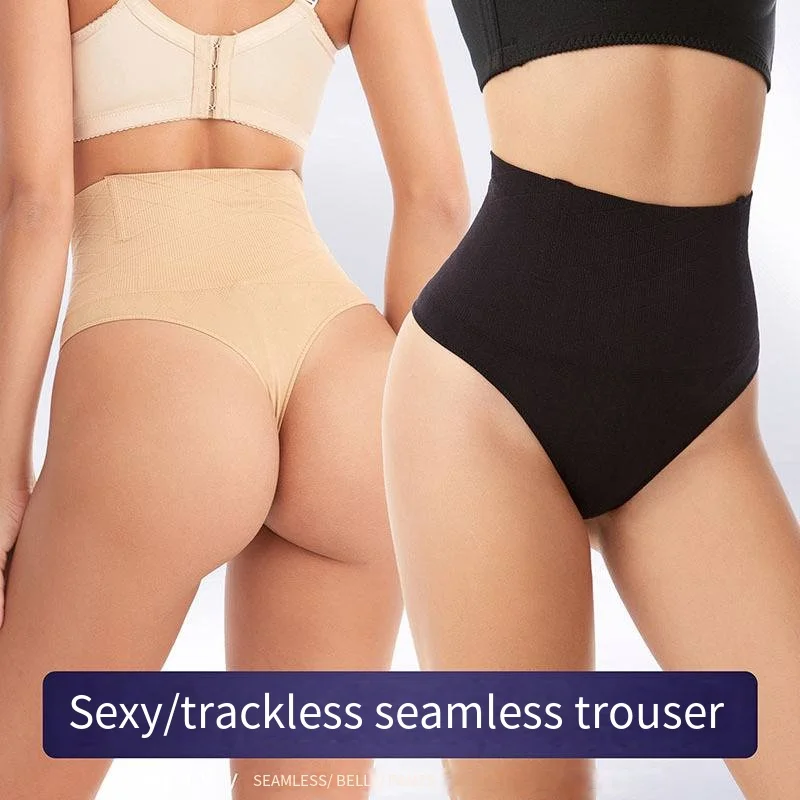 

Waist Trainer High Waist Tummy Pants Cinched Waist Shape Thong Beauty Body Sexy Hip Lift Butt Bare Big Size Panties Women