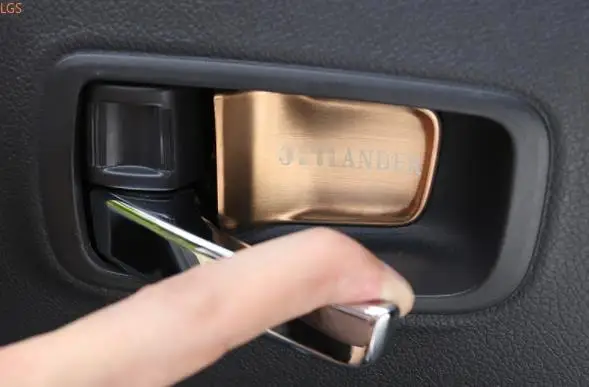 

Для Mitsubishi Outlander 2013-2019 Внутренняя крышка автомобильной двери из нержавеющей стали декоративная накладка против царапин украшение автомобил...
