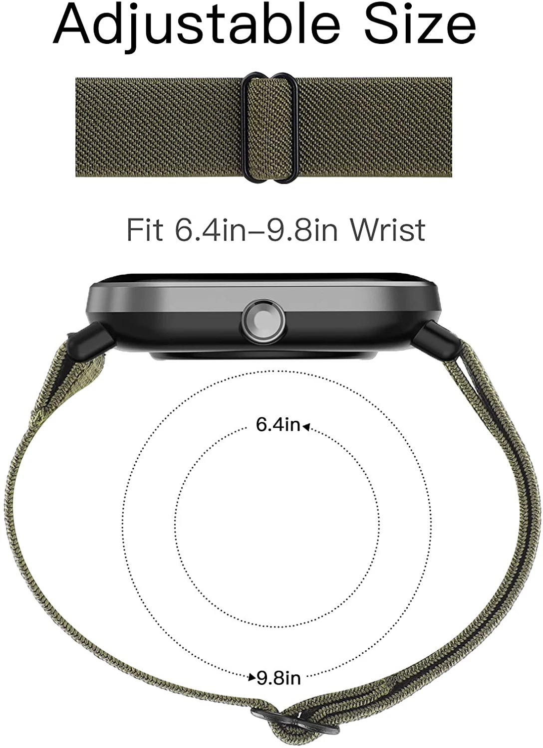 Ремешок для часов Amazfit GTS/2/2e/3/GTS2 Mini/GTR/3/Pro/GTR2/47 мм/42 мм/stratos эластичный нейлоновый
