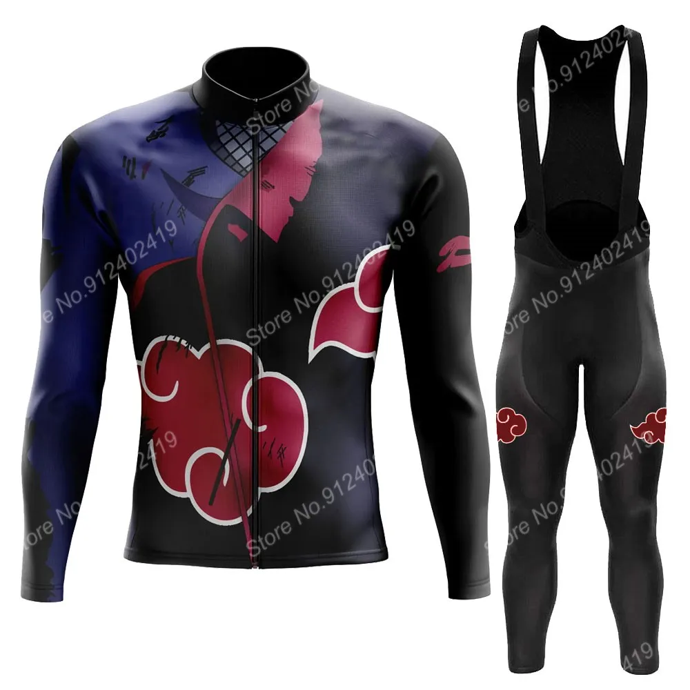 

2022 Akatsuki Велоспорт Джерси комплект мультфильм аниме Летняя мужская велосипедная одежда с длинным рукавом велосипедная рубашка костюм UVRCOS MTB...