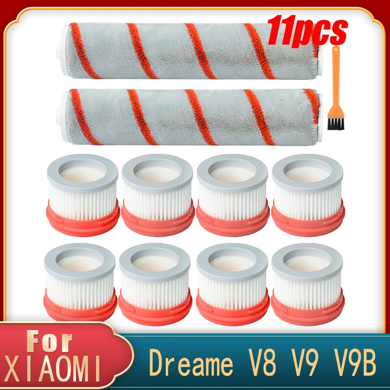 

For Xiaomi Dreame V8 V9 V9B V9P V10 V11 H11 MAX Wireless Vacuum Cleaner Hepa Filter Plush Rolling Brush Replacement Accessories