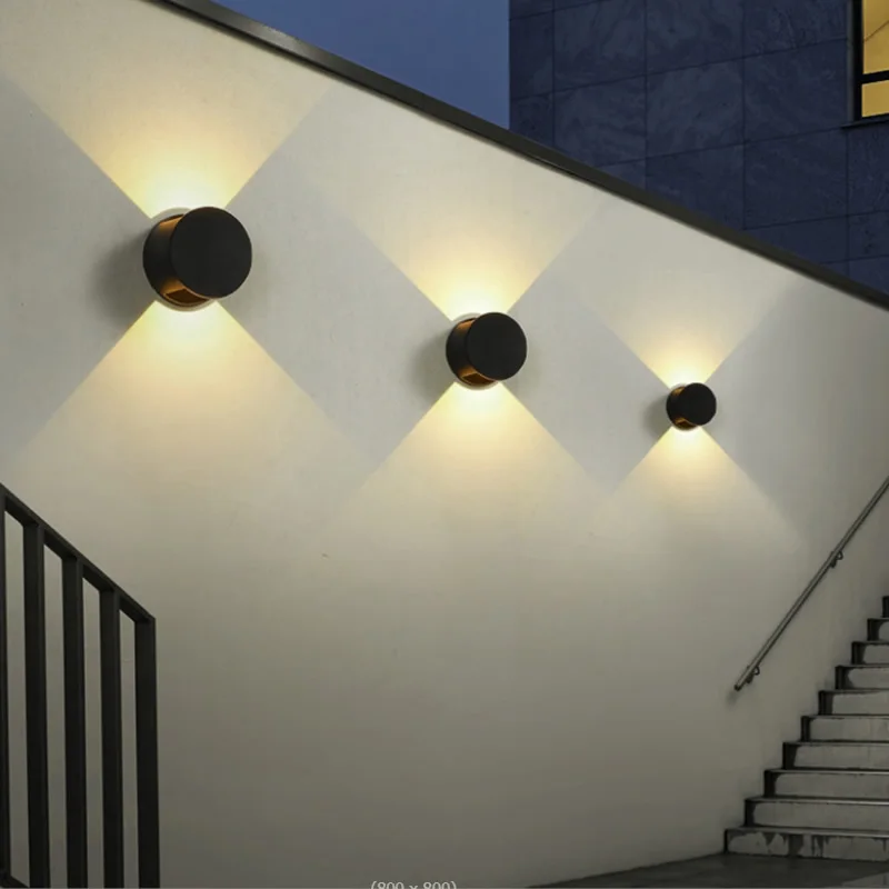Фото 12W LED Door Wall Decoration Light IP65 Waterproof Passway Lighting Black White Body Bedroom Balcony Staircase Lamp №2