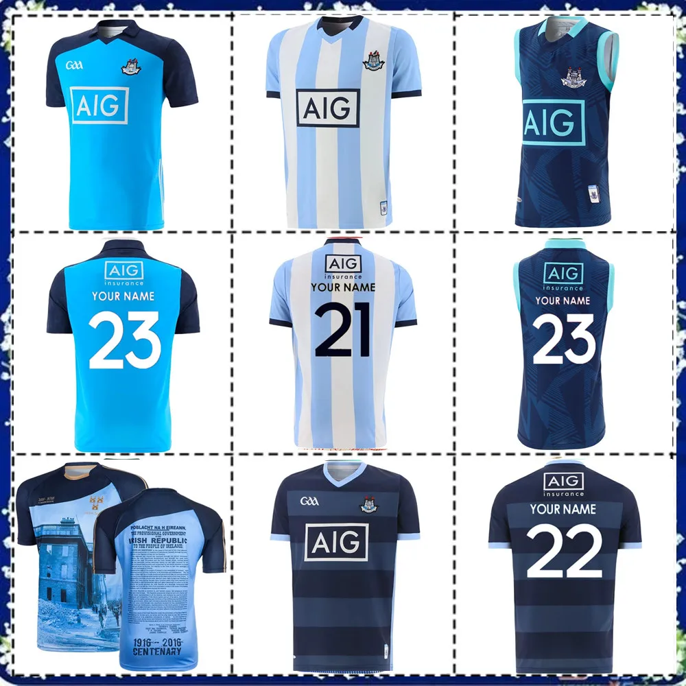 

2023 Dublin GAA Home Goalkeeper Jersey 2023/24 DUBLIN GAA Training Vest Marine RUGBY JERSEY Custom name and number