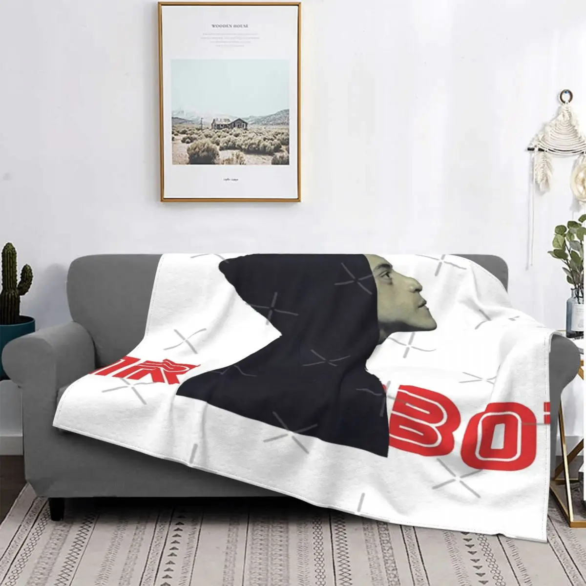 

Mr. Robot-Manta con capucha para cama, edredones a cuadros, 150, 3 unidades
