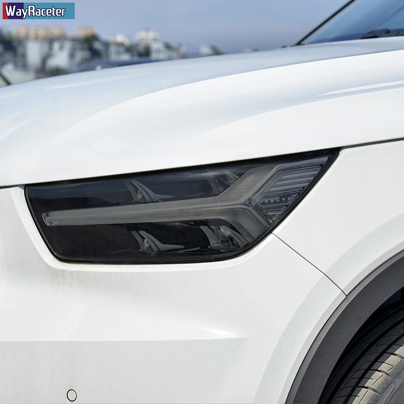 

2 шт. Защитная пленка для автомобильных фар, самовосстанавливающаяся Прозрачная черная наклейка из ТПУ для Volvo XC40 2019 2020, аксессуары
