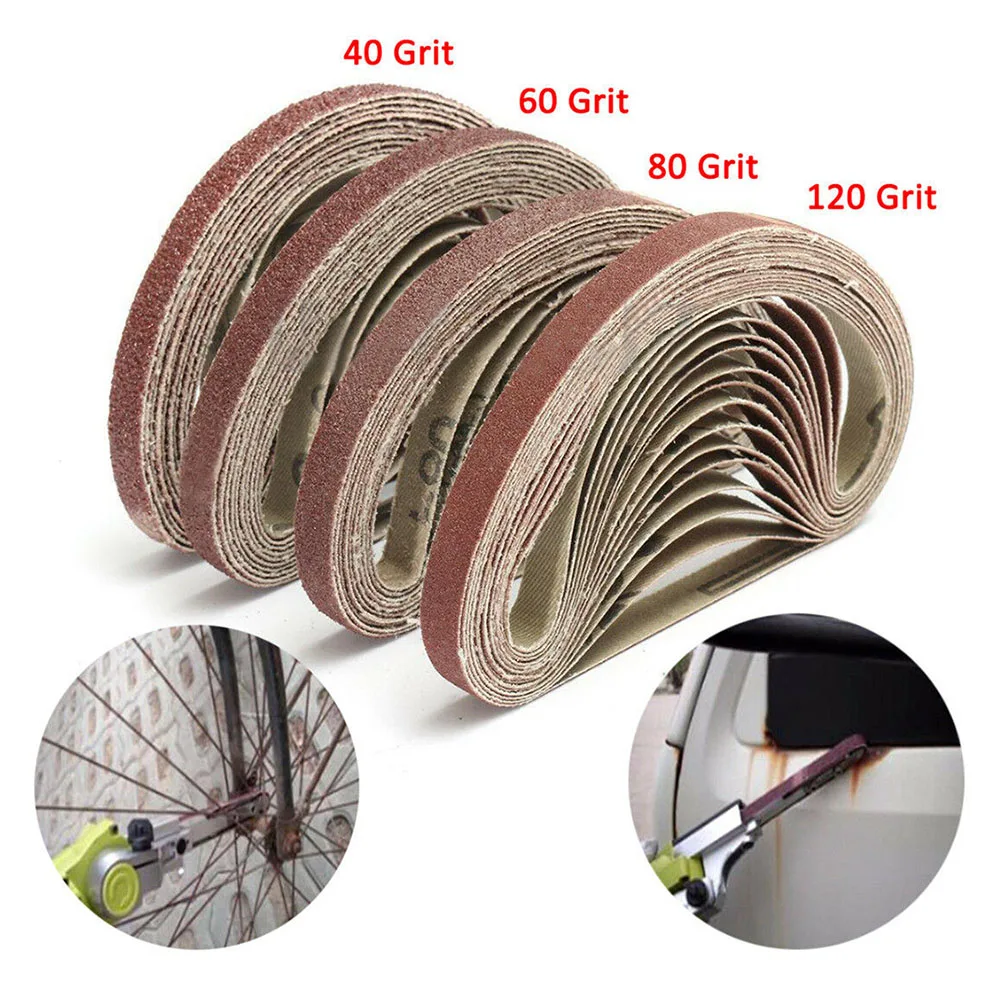 

50pcs Sanding Belts Abrasive Bands For 10x330mm Sanders File Sanders Belt Sander Abrasive Tools Wood Grinding Polishing Tool