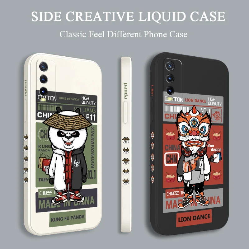

National Tide Panda Phone Case For VIVO Y20 Y20i Y20S Y12S Y30 Y33S Y12 Y15 Y17 Y19 Y21 S1 Pro Y91 Y93 Y95 Silicone Cover