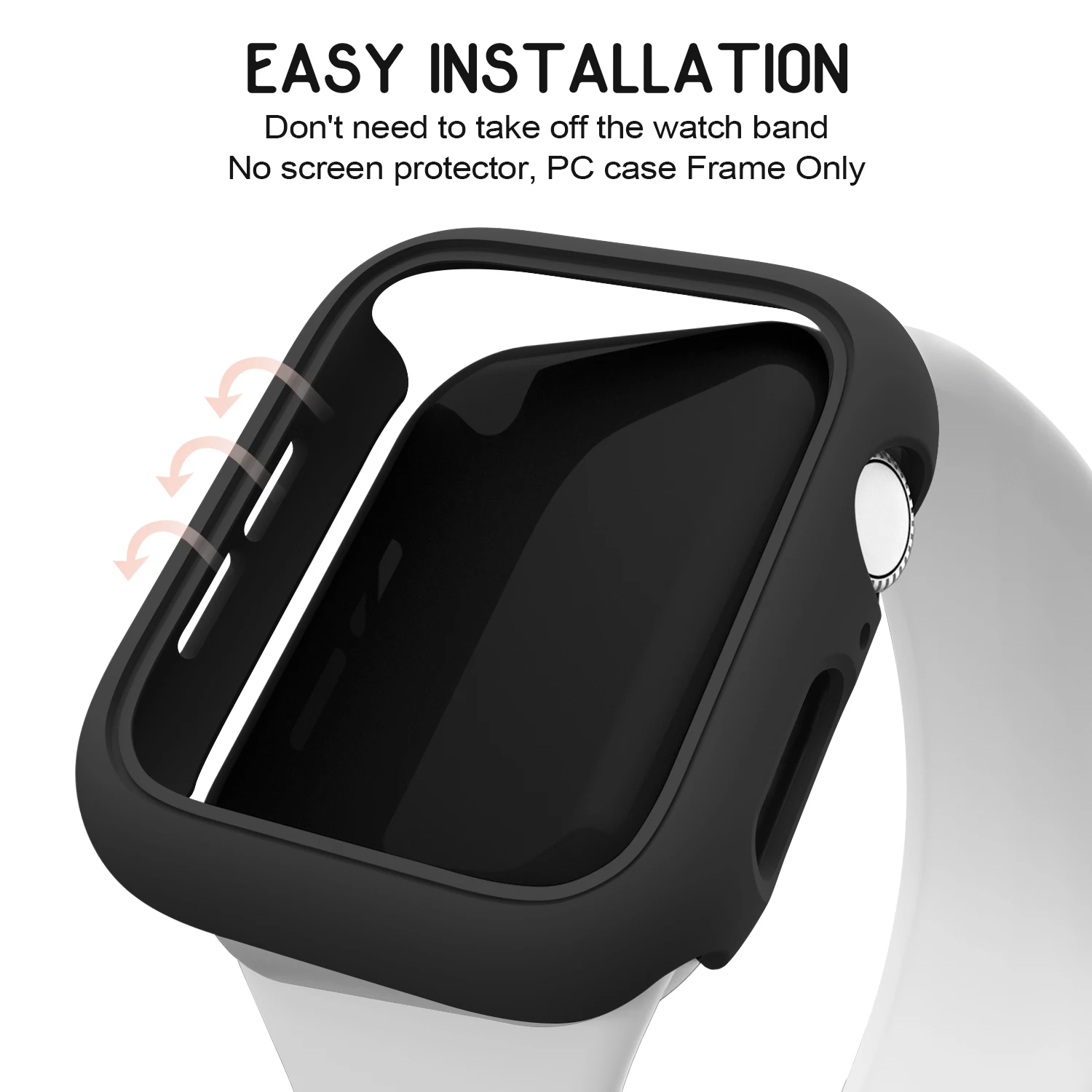 Чехол для Apple Watch Series 7 41 мм 45 защитный чехол из поликарбоната iWatch 6 5 4 3 38 42 без