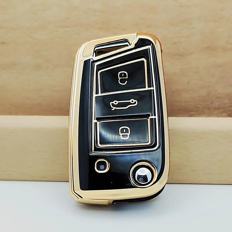 

Full Cover TPU Car Key Case For Volkswagen VW Golf 7 MK7 Tiguan MK2 Skoda Octavia Kodiaq For Seat Ateca Leon FR Ibiza
