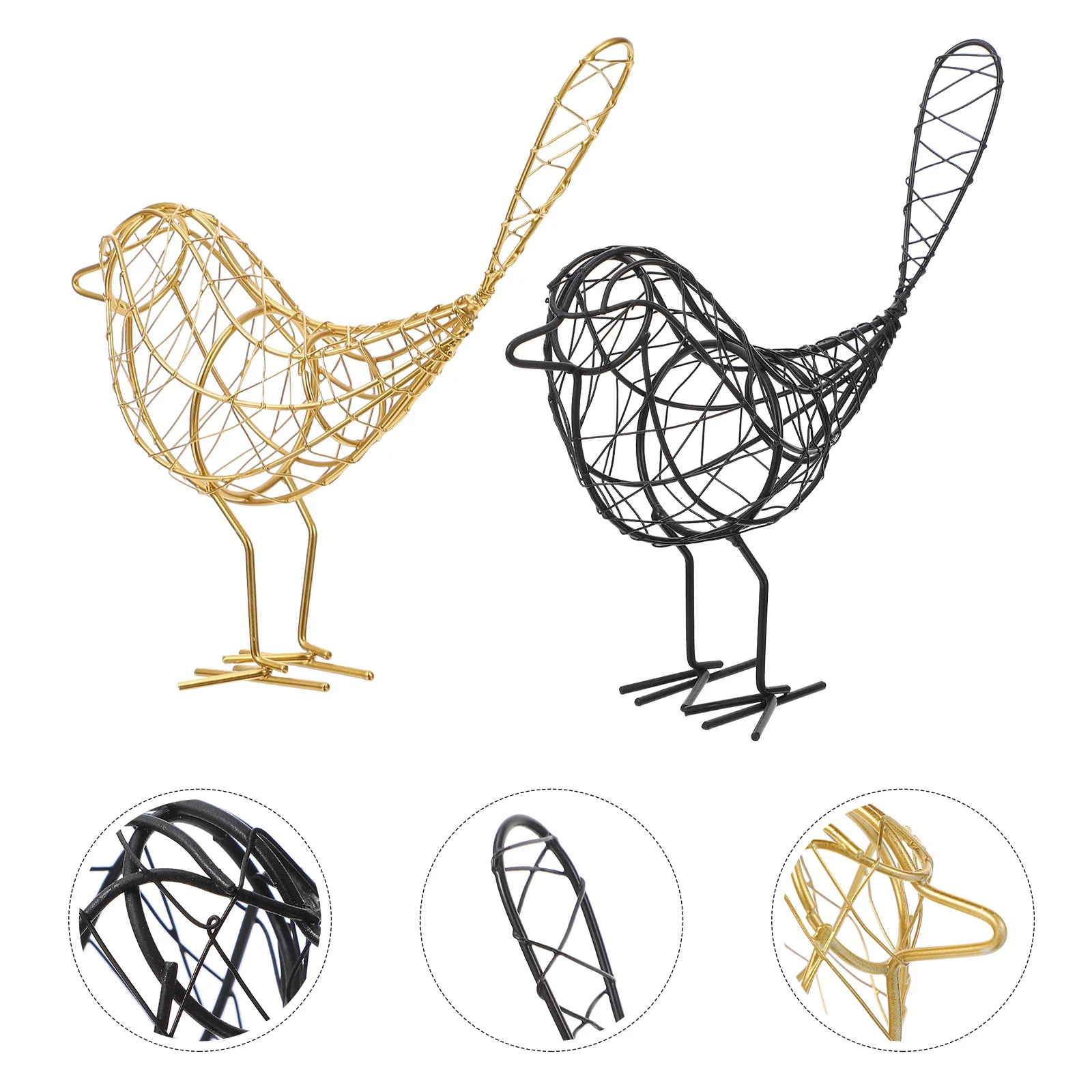 

Настольное украшение для птиц 2 шт., пасхальные украшения для стола, декор салона автомобиля, деревенская металлическая фигура птиц, садовая...