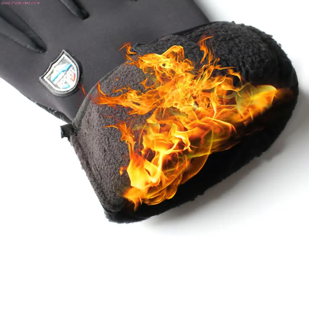 

Зимние велосипедные перчатки с подогревом для сенсорного экрана, водонепроницаемые и теплые лыжные перчатки, 1 шт.