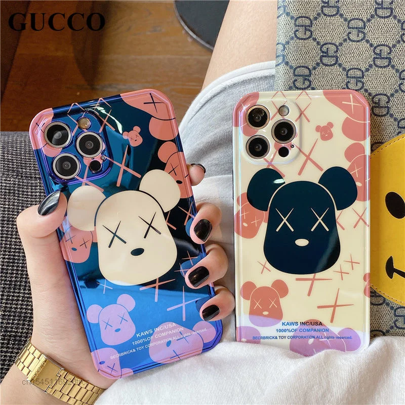 

Роскошный модный чехол K-kaws Tide Y2k для девушек в эстетике чехол для телефона iPhone 13 12 Pro Max 11 XS X XR 8 7 Plus Женские чехлы с полным покрытием 90s