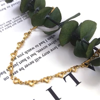 heart stainless steel chain bracelets for women romantic hollow bracelet sweet gold color female fashion jewelry gift bcm113s08