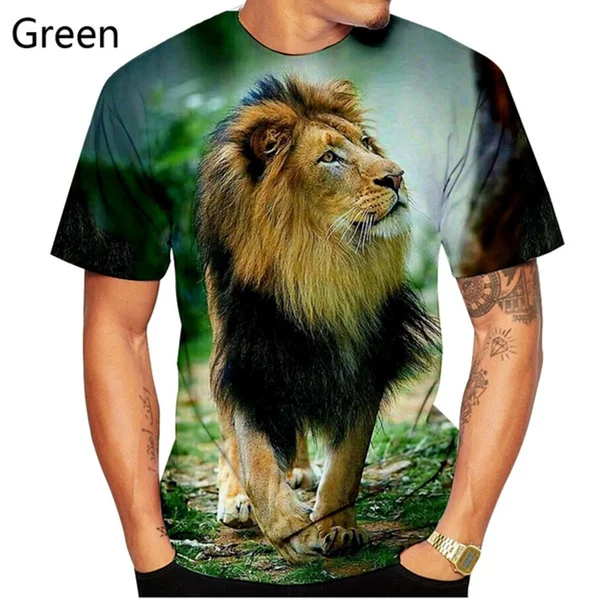 

Fashion Newest men women t shirt 3D Printed lion t shirt for men