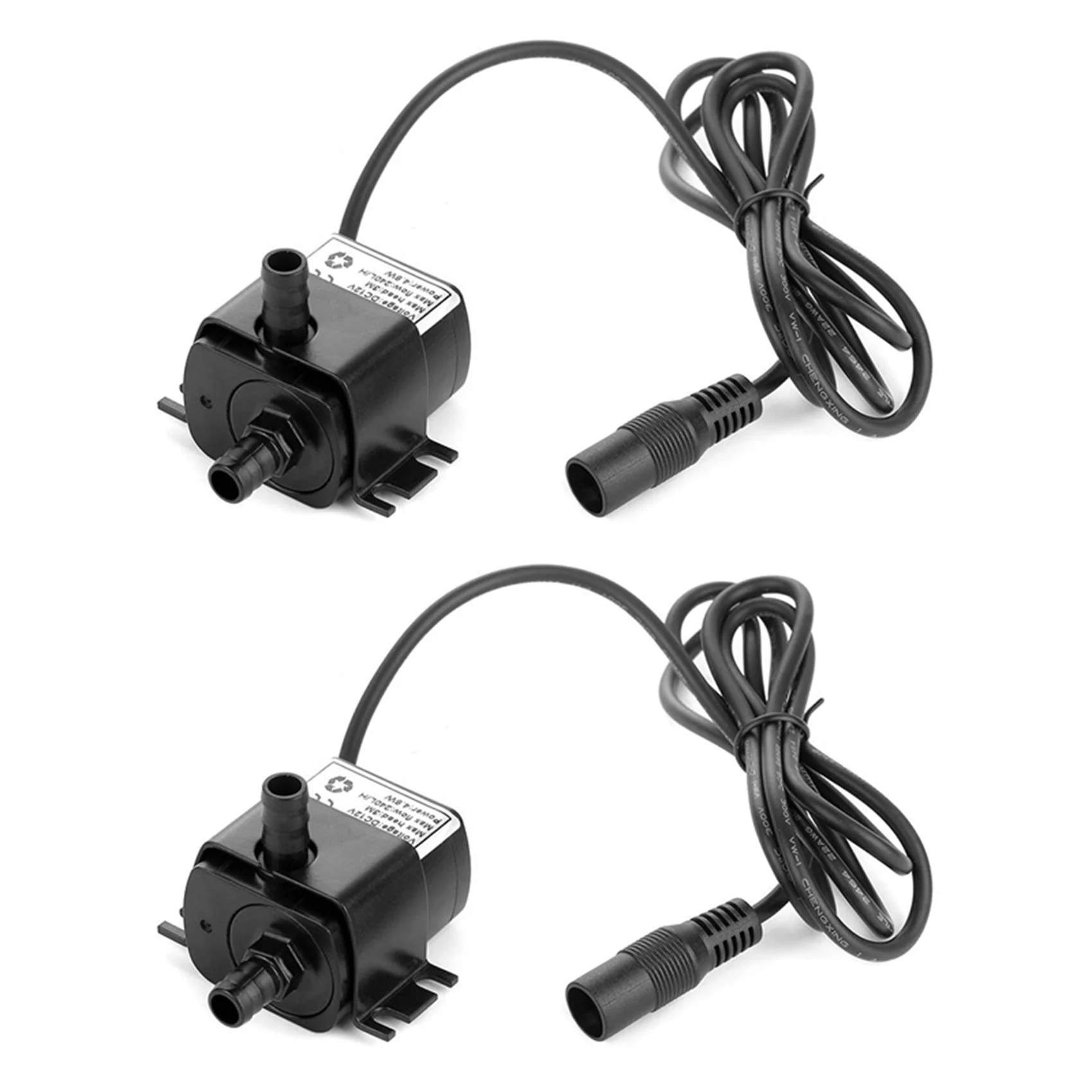 

2X 12 Volt Small Mini Submersible Water Pump For DIY Swamp Cooler PC CPU Water Cooling Fountain Water Fall 63 GPH