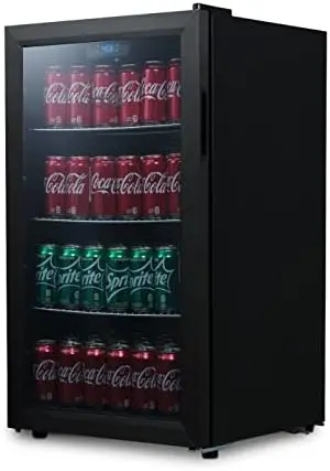 

Cool Beverage Cooler, 3.6 Cu. Ft. Capacity, Drink Fridge with 3 Adjustable Shelves & Temperature Control, Mini Beverage Frid