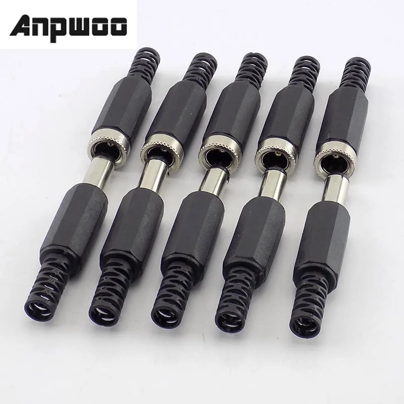 

10Pcs DC Male DC Female Connectors DC Power Jack Plug Adapter Cctv Camera Security System for DIY Cctv Accessories 2.1*5.5MM