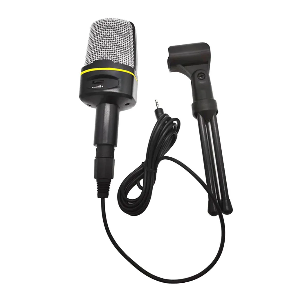 

Desktop Wired Microphone Laptop Computer Adjustable Tripod Microphone Online Chatting Live Streaming Mic