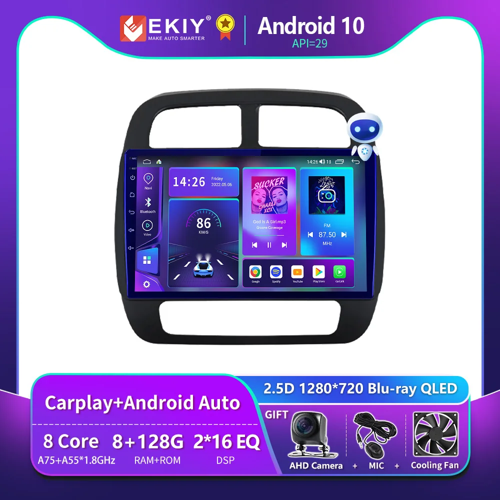 

EKIY T900 8G 128G Android 10 QLED For Renault KWID K-ZE 2015 - 2019 Car Radio Stereo Multimedia Player Navi GPS Carplay WIFI DSP