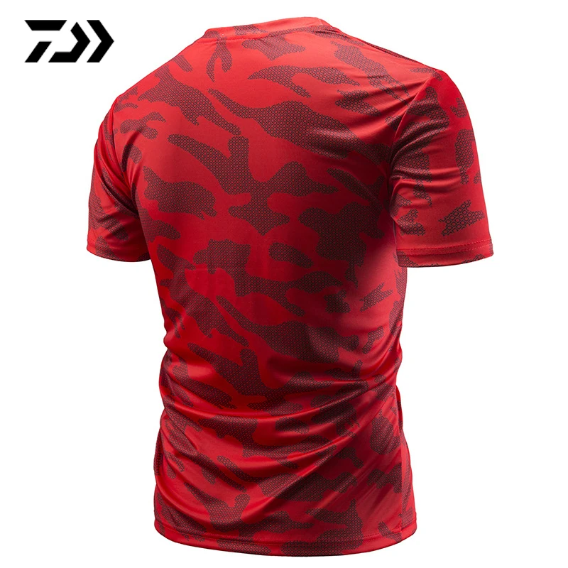 Summer  Clothing for Fishing Camouflage Outdoor Fishing Tshirt Breathable Letter Short Sleeve Top Sport Quality Fishing Tee enlarge