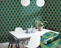 5m green background geometric patterns decor contact paper for home vinyl self adhesive waterproof removable wallpaper stickers