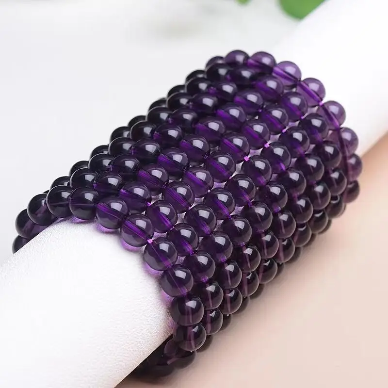 

2pcs Energy amethyst Beads Chain Bracelet raw stone piedras Bangle Bracelet jewelry for women organic Wholesale