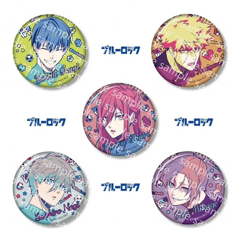 

Blue Lock Badge Pin Cosplay Anime Character Isagi Chigiri Bachira Nagi Karasu Cartoon Brooch Pins Party Costume Props