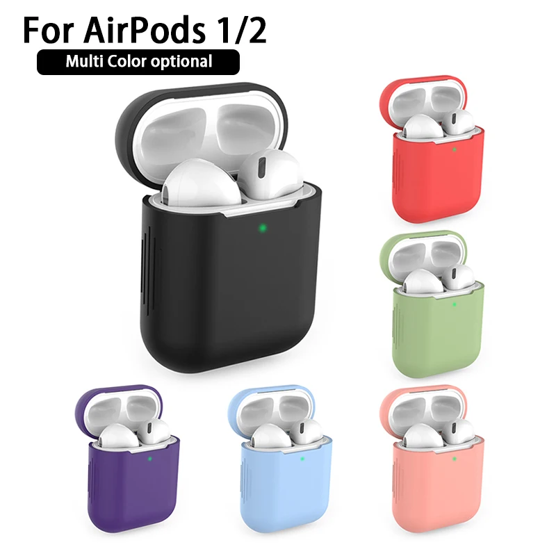 

Мягкий силиконовый чехол для Apple Airpods 1, противоударный чехол для наушников Apple AirPods 1 или 2, ультратонкий защитный чехол для AirPods