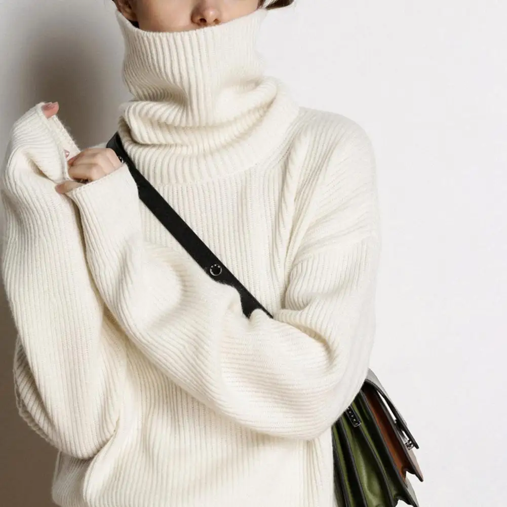 

Универсальный осенне-зимний Повседневный однотонный базовый свитер, джемпер, повседневная одежда