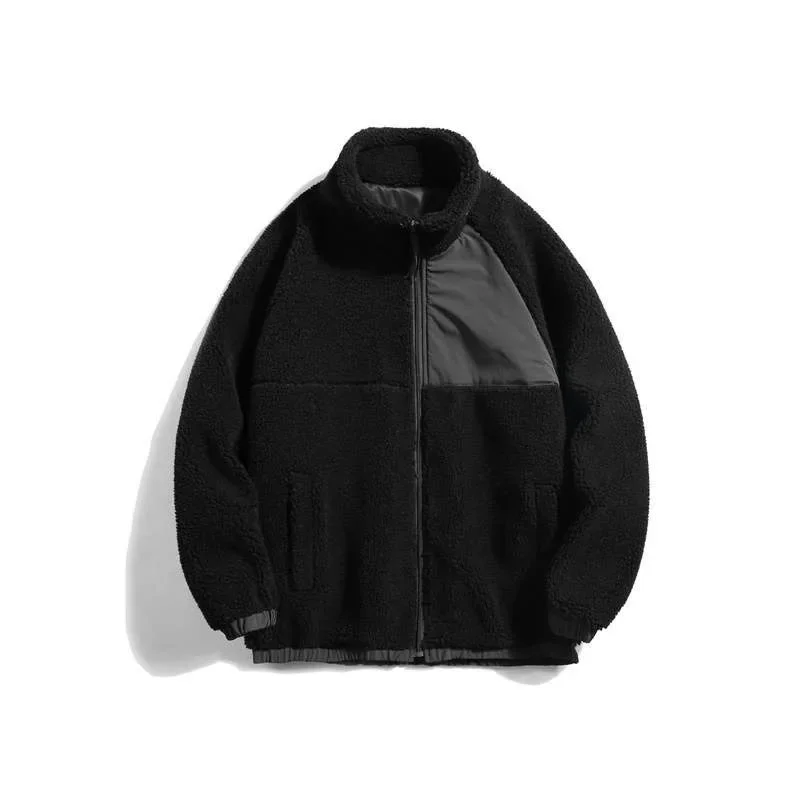2022Новая мужская хлопковая куртка свободного покроя овечья бархатная