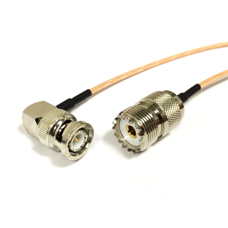 

New Modem Coaxial Pigtail UHF Female Jack Switch BNC Male Plug Right Angle Connector RG316 Cable 15CM 6" Adapter
