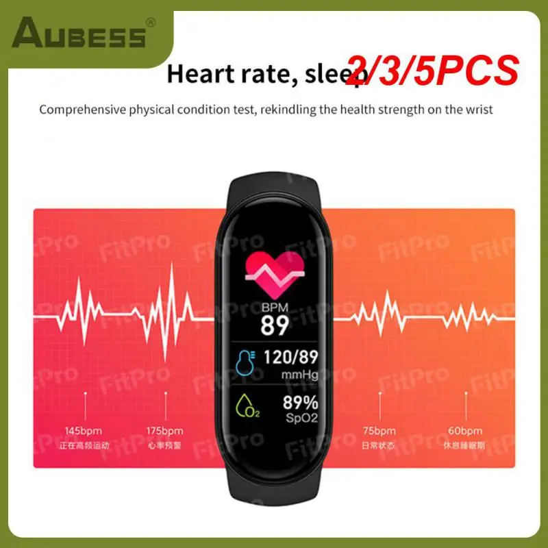 

2/3/5PCS Fitness Tracker Smartwatch Hd Large Screen Smart Bracelet Ip67 Waterproof Blood Pressure M7 Smart Watch