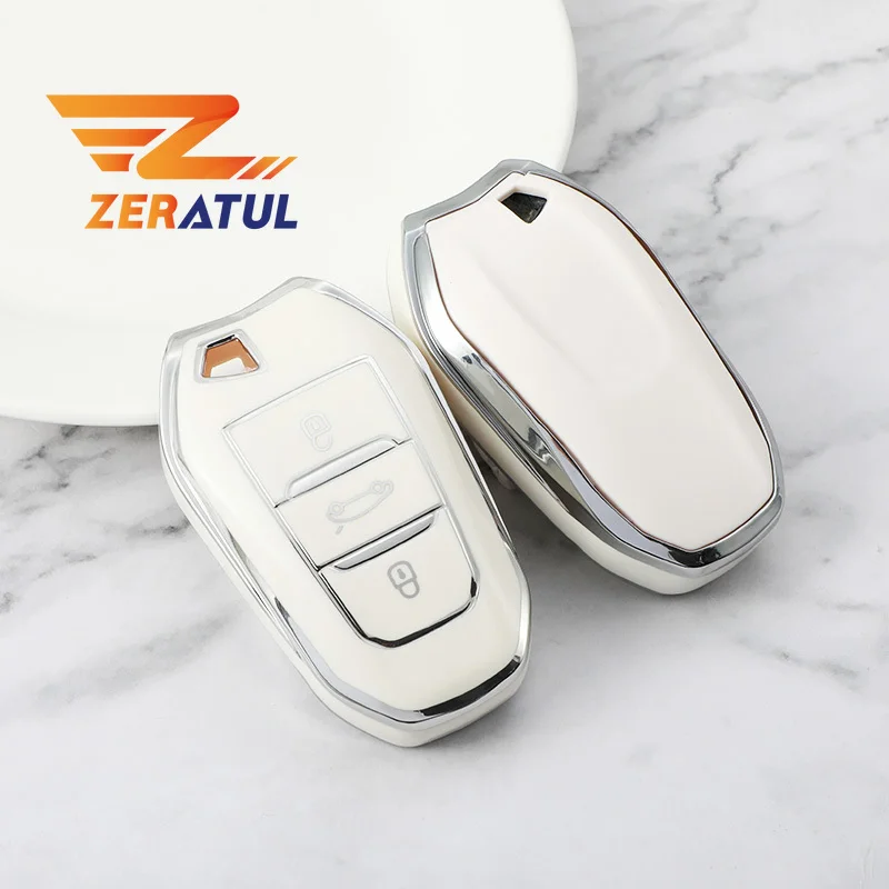 

TPU Car Key Case Cover For Peugeot 308 408 508 2008 3008 4008 5008 Citroen C4 C4L C6 C3-XR Picasso DS3 DS4 DS5 Shell Fob Holder