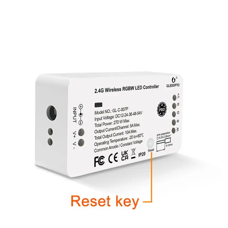 

Zigbee 3.0 Reset Button Smart LED Strip Controller RGBW Work With Tuya SmartThings App Alexa RF Remote Control