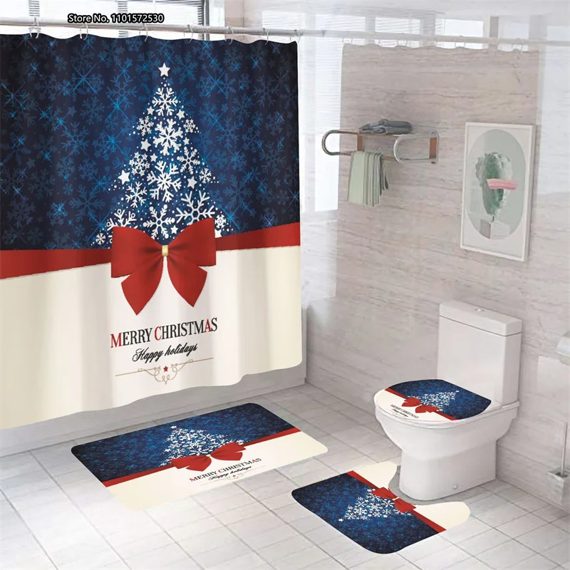 Мультяшная Рождественская елка Серия Hd цифровая печать полиэстер занавеска для