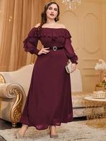 toleen women large plus size maxi dress 2022 summer luxury chic elegant long sleeve turkish evening party wedding robe clothing
